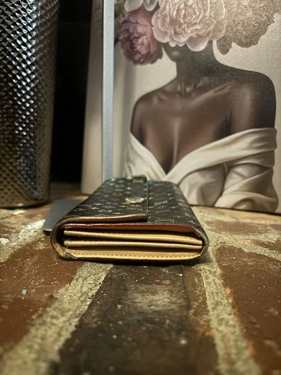 Louis Vuitton Takashi Murakami Monogram Multicolore Sarah Wallet in - Picture 5 of 13